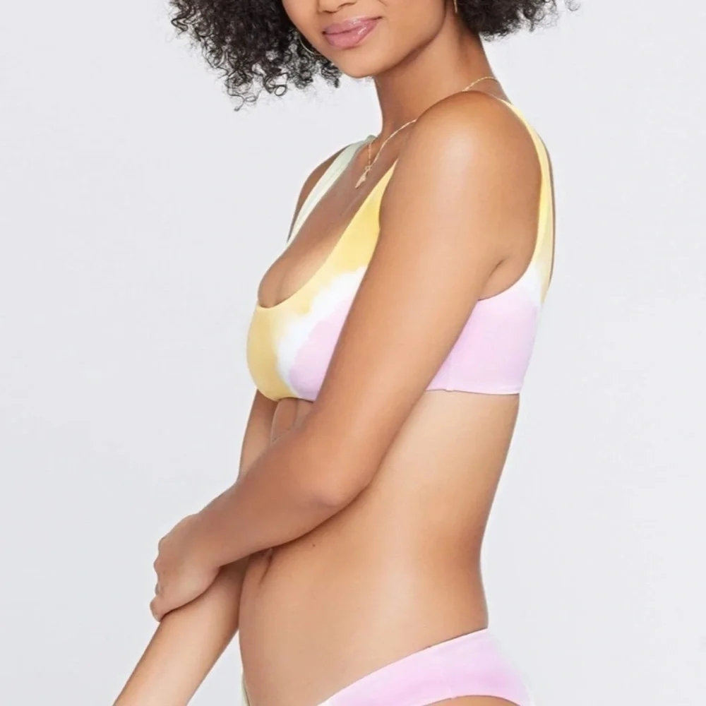 NWT L*SPACE Lizzie Bikini Top Tie Dye